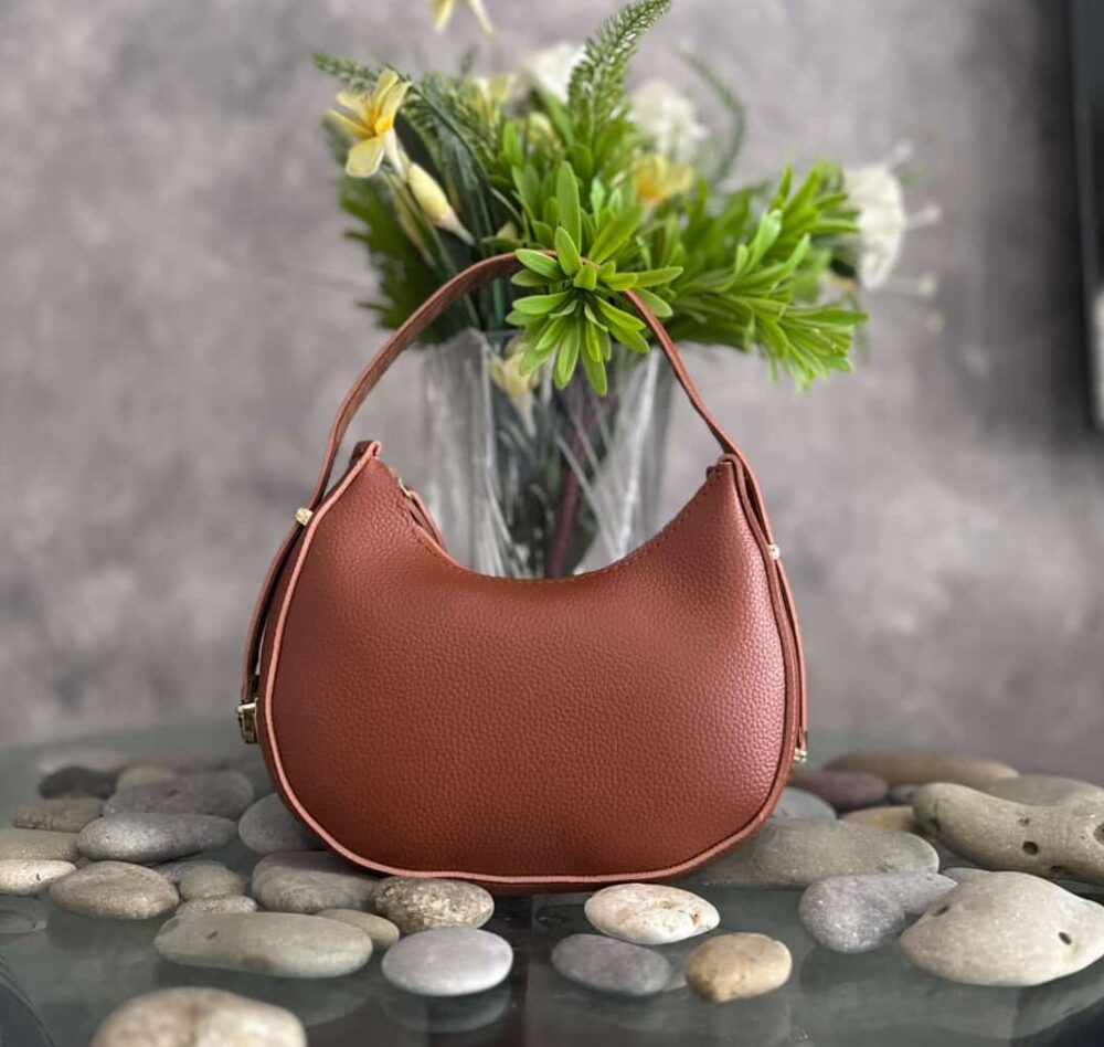 ''MOON  SHOULDER BAG'' TAN